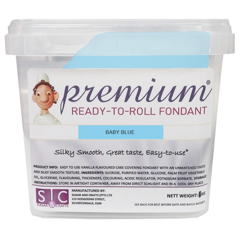 PREMIUM FONDANT 1KG- BABY BLUE