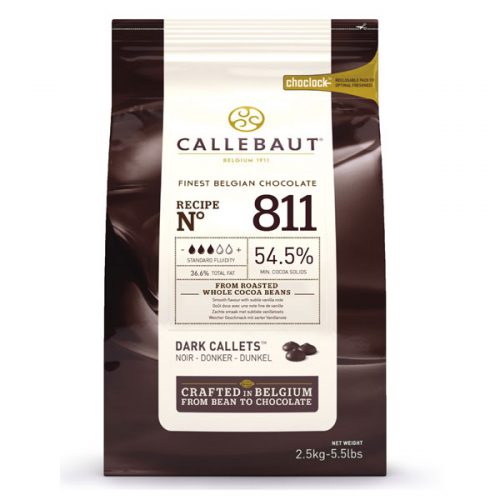 CHOC CALLEBAUT 2.5KG 54% DARK EA
