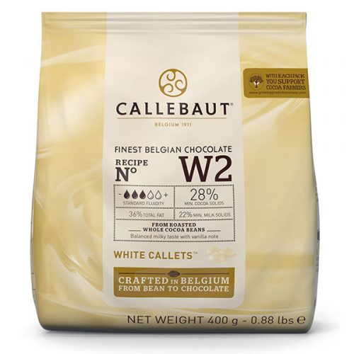 CHOC CALLEBAUT 400G WHITE EA