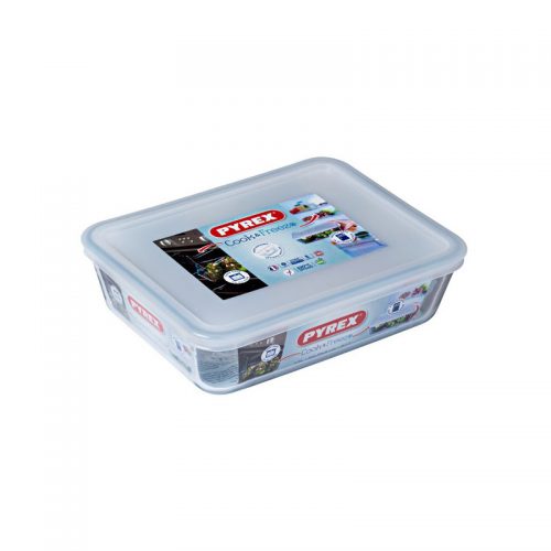 PYREX COOK & FREEZE RECT WITH LID 1.5L