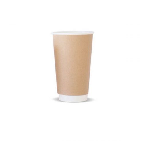 CUP KRAFT D/WALL HOT 500ML (25)