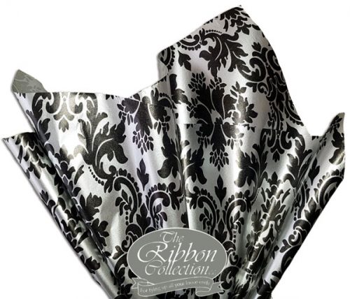 TISSUE PAPER DAMASK SIL/BLK 50X70 (3)