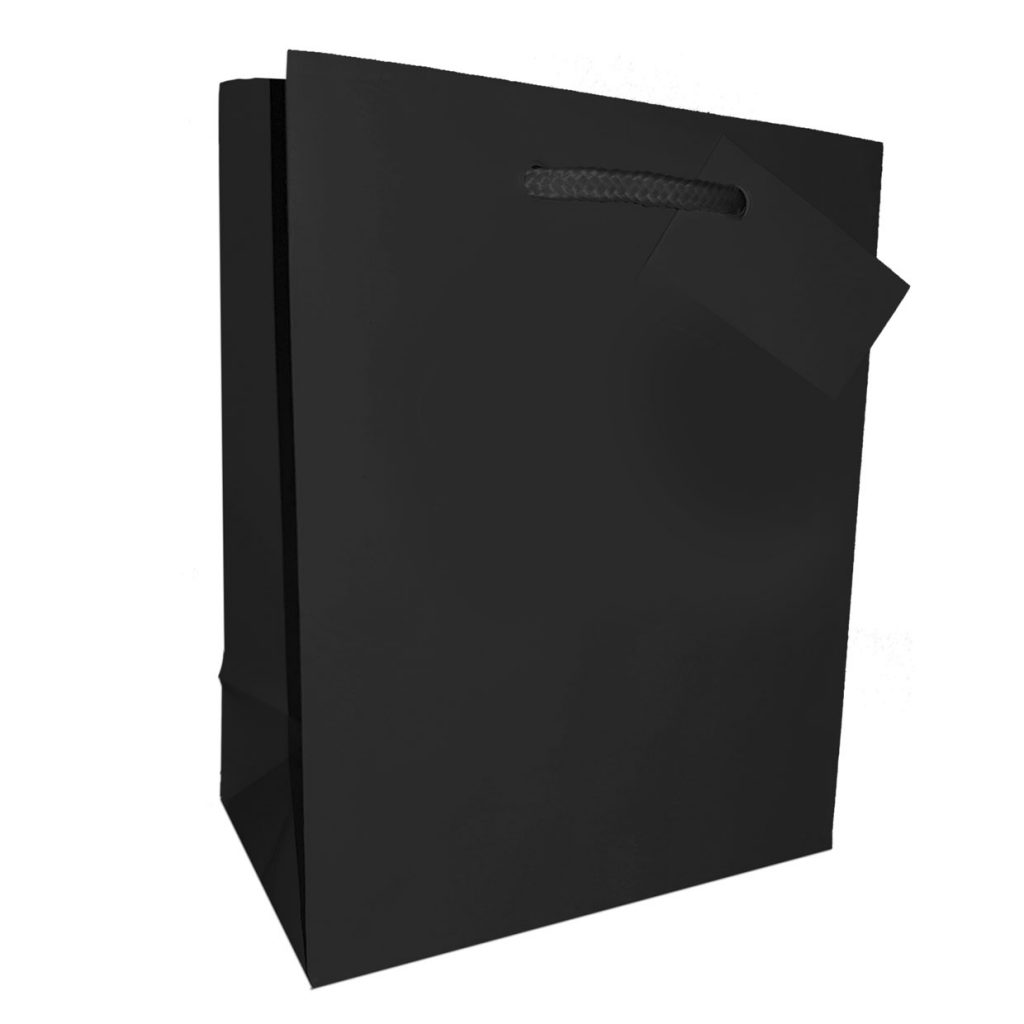 GIFT BAG JUMBO 325x445MM BLACK Foodpak Shop