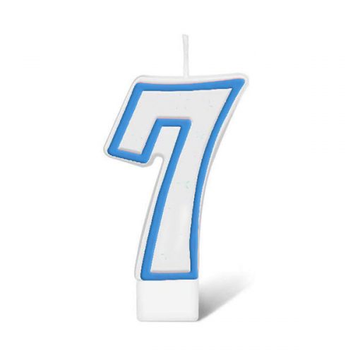 BIRTHDAY NUMBER CANDLE - BLUE NO.7