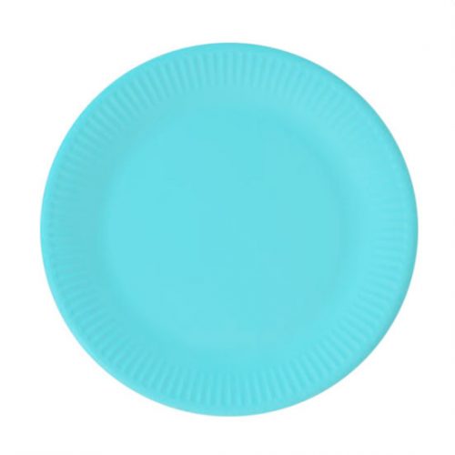 PAPER PLATE 180MM - L/BLUE (20)