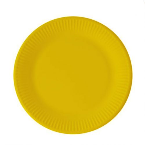 PAPER PLATE 180MM - YELLOW (20)