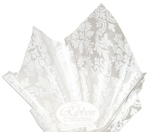 TISSUE PAPER DAMASK PRL/WHT 50X70 (3)