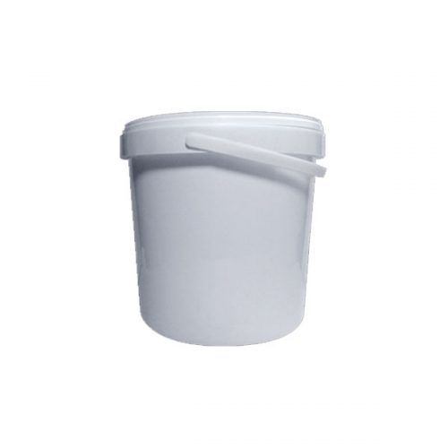 BUCKET 2LT WHITE WITH LID EA