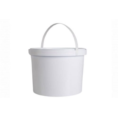 BUCKET 5LT WHITE WITH LID EACH